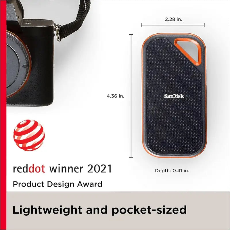 SanDisk Extreme 1TB Portable NVMe SSD, USB-C, up to 1050MB/s Read and 1000MB/s Write Speed, Water and Dust-Resistant - Works with PC, PS4, and Xbox X SDSSDE61-1T00-G25