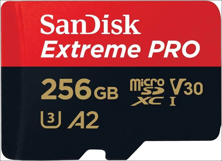 SanDisk Extreme Pro Class 10 microSDXC 256GB UHS-I U3 Memory Card with Adapter