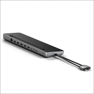 Satechi Dual USB C Docking Station and Stand with Dual 4K HDMI, Display Port, 75W USB C PD Charging, 2 USB C Data, 2 USB-A, Ethernet, SATA and NVMe