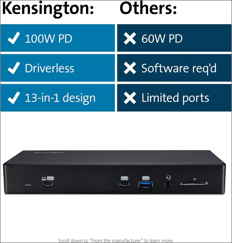 SD4850P Dual Video USB-C 100W Docking Station