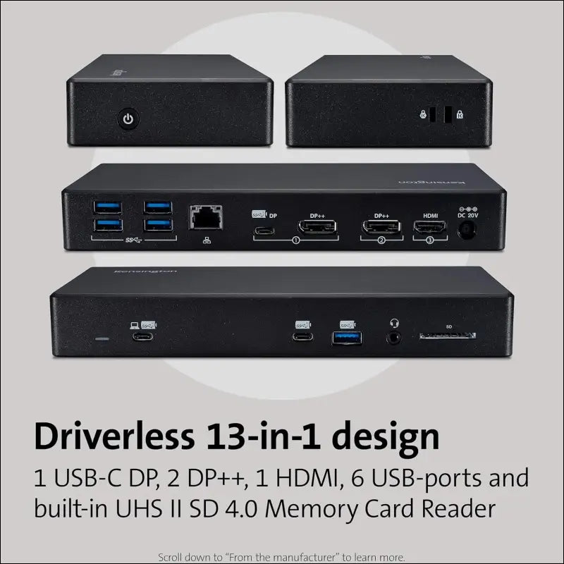 SD4850P Dual Video USB-C 100W Docking Station