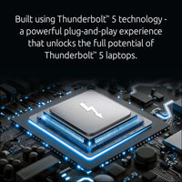 SD5000T5 EQ Thunderbolt 5 Docking Station, Triple Monitor 8K/4K, for Windows & Macbooks, 140W Power, 3 x Thunderbolt 5 Ports, Ethernet & USB-A 3.2 Gen2 Ports (K35201EU)