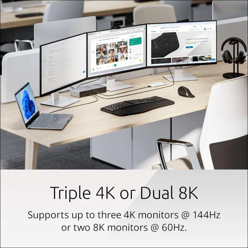 SD5000T5 EQ Thunderbolt 5 Docking Station, Triple Monitor 8K/4K, for Windows & Macbooks, 140W Power, 3 x Thunderbolt 5 Ports, Ethernet & USB-A 3.2 Gen2 Ports (K35201EU)