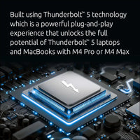 SD5000T5 Thunderbolt 5 Docking Station – Dual Display for MacBooks M1/M2/M3/M4 Pro and Max; Triple Display for Windows TB5; TB4 Compatible, 140W Power Delivery (K35201NA)
