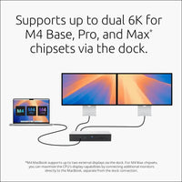 SD5000T5 Thunderbolt 5 Docking Station – Dual Display for MacBooks M1/M2/M3/M4 Pro and Max; Triple Display for Windows TB5; TB4 Compatible, 140W Power Delivery (K35201NA)