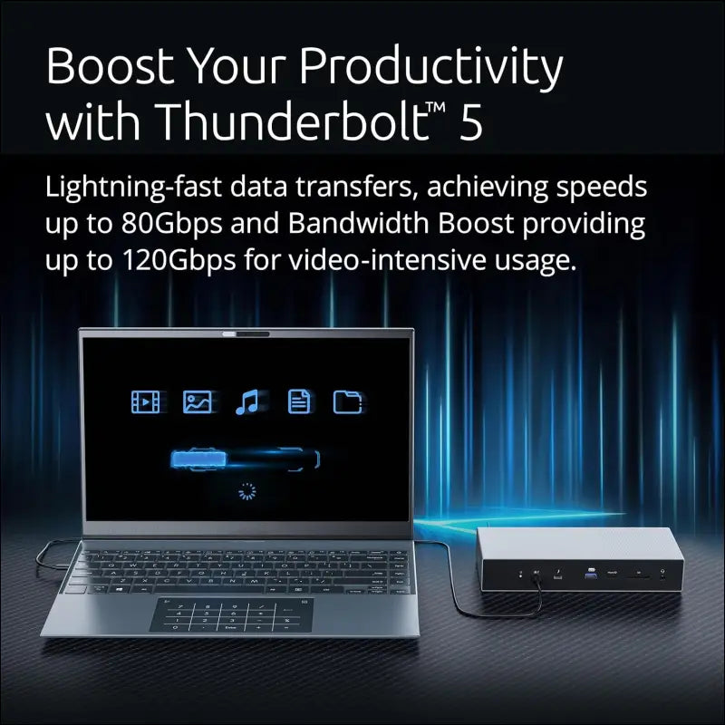 SD5000T5 Thunderbolt 5 Docking Station – Dual Display for MacBooks M1/M2/M3/M4 Pro and Max; Triple Display for Windows TB5; TB4 Compatible, 140W Power Delivery (K35201NA)