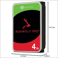 Seagate 10TB IronWolf Pro 7200RPM SATA 6Gb/s 256MB Cache 3.5-Inch NAS Hard Disk Drive (ST10000NE0004)