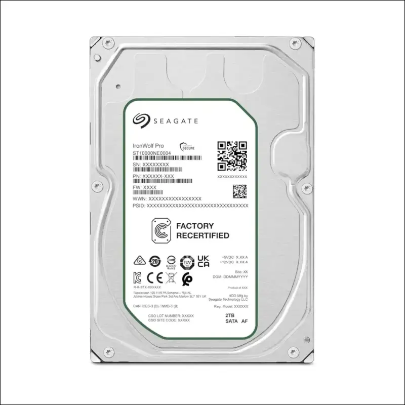 Seagate 10TB IronWolf Pro 7200RPM SATA 6Gb/s 256MB Cache 3.5-Inch NAS Hard Disk Drive (ST10000NE0004)
