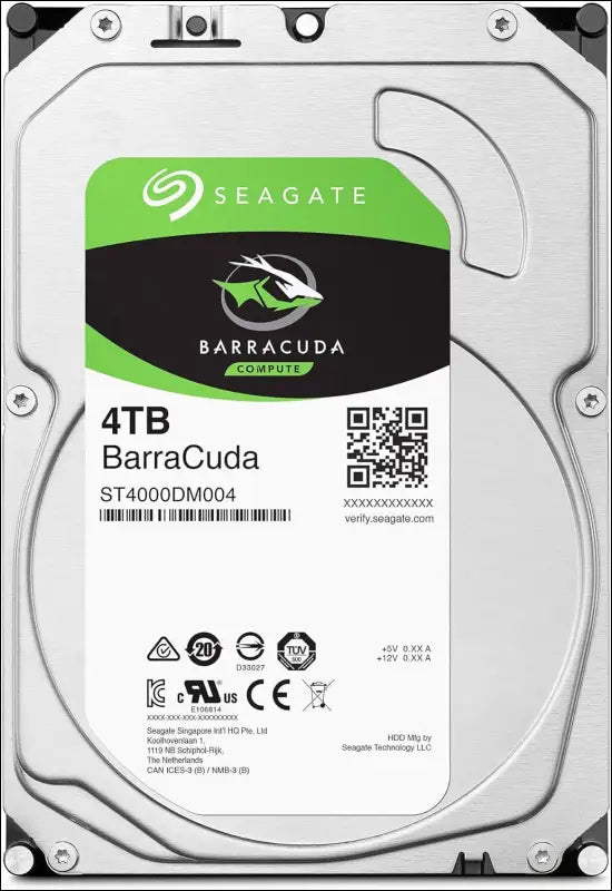 Seagate 4TB BarraCuda HDD 3.5" SATA Desktop Internal Hard Drive ST4000DM004 6GBs