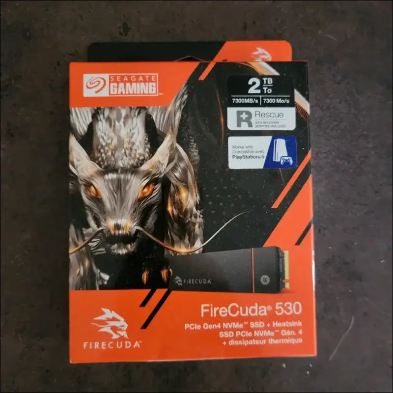 Seagate FireCuda 530 2TB SSD PCIe Gen4x4 NVMe M.2 2280 Heatsink ZP2000GM3A023
