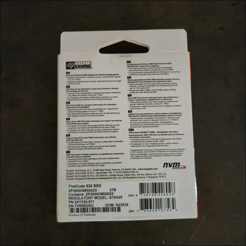 Seagate FireCuda 530 2TB SSD PCIe Gen4x4 NVMe M.2 2280 Heatsink ZP2000GM3A023
