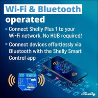 Shelly Plus 1 | WiFi & Bluetooth Smart Relay Switch | Home Automation | Alexa & Google Home Compatible | iOS Android App No Hub Required Lighting Control DIY Remote Control...