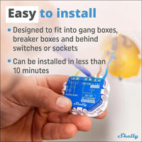 Shelly Plus 1 | WiFi & Bluetooth Smart Relay Switch | Home Automation | Alexa & Google Home Compatible | iOS Android App No Hub Required Lighting Control DIY Remote Control...