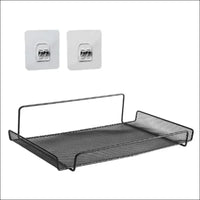 Shelves, Server Rack Shelf Wifi Router Shelf Wall Mounted TV Box Holder Metal Router Storage Rack Organizer for Home Living Room Bedroom Black