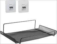 Shelves, Server Rack Shelf Wifi Router Shelf Wall Mounted TV Box Holder Metal Router Storage Rack Organizer for Home Living Room Bedroom Black