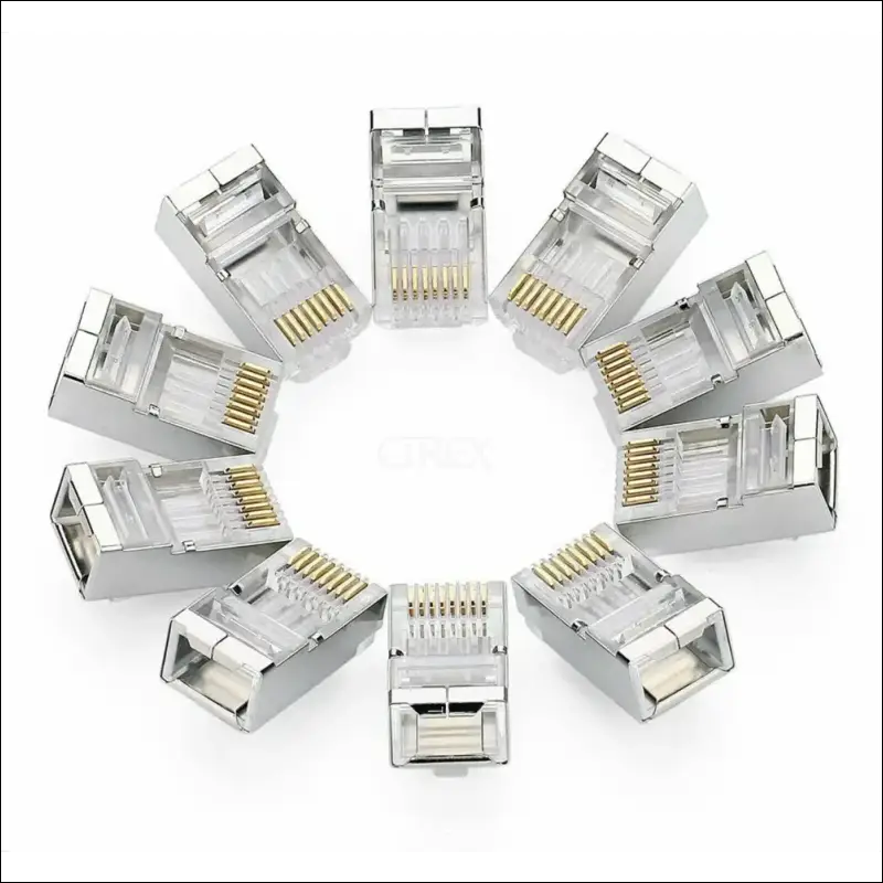 Shielded RJ45 Crimp Connector Modular Plug 8P8C CAT6 CAT6a STP LAN Network (5x)