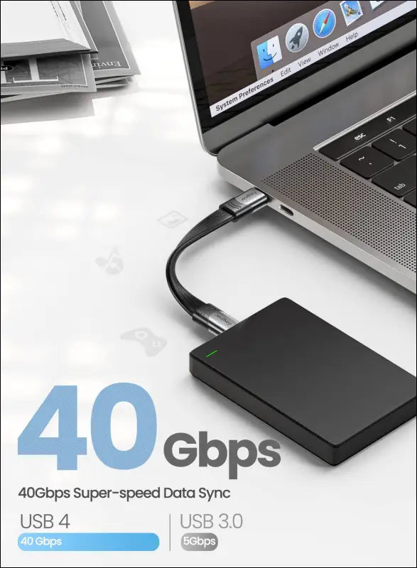 Short USB 4 Cable 15Cm 100W 40Gbps USB C to USB C Cable with 5K@60Hz Video Output Compatible for Thunderbolt 4/3 Port Mac-Book Pro Mac Mini M1 External SSD Hub Docking Monitor Display Egpu