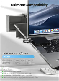 Short USB 4 Cable 15Cm 100W 40Gbps USB C to USB C Cable with 5K@60Hz Video Output Compatible for Thunderbolt 4/3 Port Mac-Book Pro Mac Mini M1 External SSD Hub Docking Monitor Display Egpu