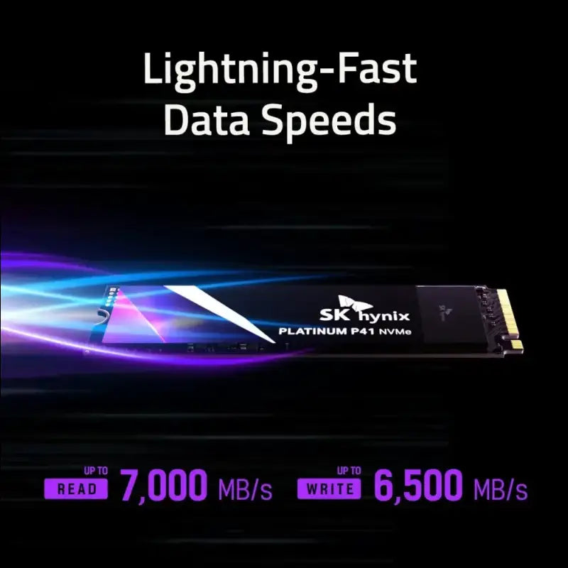 SK hynix Platinum P41 1TB PCIe NVMe Gen4 M.2 2280 Internal SSD l Up to 7,000MB/S l Compact M.2 SSD Form Factor SSD - Internal Solid State Drive with 176-Layer NAND Flash…