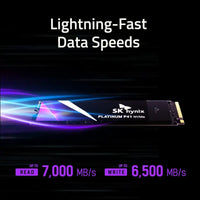 SK hynix Platinum P41 1TB PCIe NVMe Gen4 M.2 2280 Internal SSD l Up to 7,000MB/S l Compact M.2 SSD Form Factor SSD - Internal Solid State Drive with 176-Layer NAND Flash…