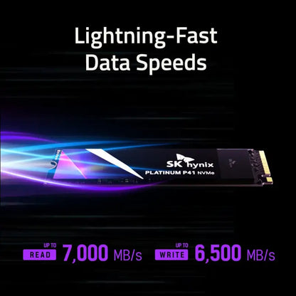 SK hynix Platinum P41 1TB PCIe NVMe Gen4 M.2 2280 Internal SSD l Up to 7,000MB/S l Compact M.2 SSD Form Factor SSD - Internal Solid State Drive with 176-Layer NAND Flash…