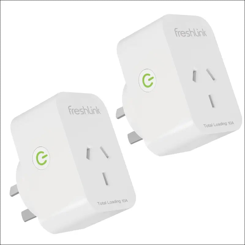 Smart Plug 10A FreshLink Smart Indoor Socket Wi-Fi Bluetooth Outlet with Remote Control,Timer, Energy Saving, Work with Alexa/Google Home, SAA Certified, 2.4GHz WiFi Only (2 Pack)