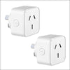 Smart Plug 16A WiFi Intelligent Socket, 2 Pack, Voice Control, Smart Outlet with Timer & App Remote Control, WiFi Outlet for Home, Compatible