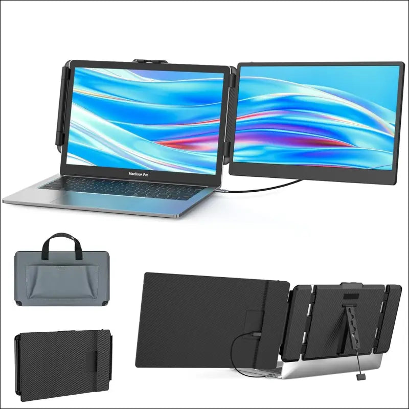 SMISEACOW 14 Inch FHD 1080P IPS Portable Monitor, Laptop Screen Extension for 13-17.3 Inch Laptop/Mobile Phone/PC/Xbox/PS/Switch/MacBook