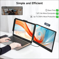 SMISEACOW 14 Inch FHD 1080P IPS Portable Monitor, Laptop Screen Extension for 13-17.3 Inch Laptop/Mobile Phone/PC/Xbox/PS/Switch/MacBook