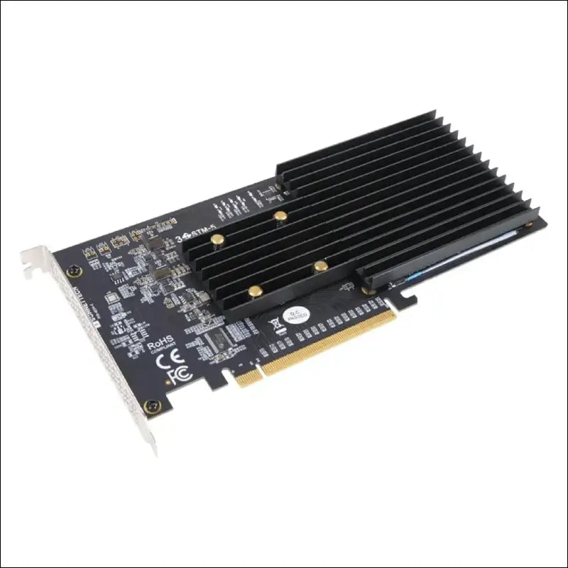 Sonnet M.2 4x4 PCIe 3.0 Card - Up to Four NVMe SSDs - Silent Edition - PCIe x16 - MacOS Compatible
