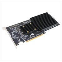 Sonnet M.2 4x4 PCIe 3.0 Card - Up to Four NVMe SSDs - Silent Edition - PCIe x16 - MacOS Compatible