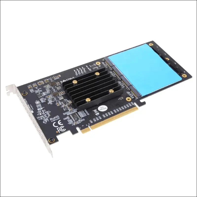 Sonnet M.2 4x4 PCIe 3.0 Card - Up to Four NVMe SSDs - Silent Edition - PCIe x16 - MacOS Compatible