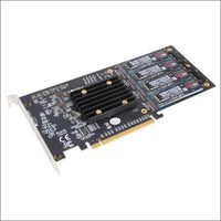 Sonnet M.2 4x4 PCIe 3.0 Card - Up to Four NVMe SSDs - Silent Edition - PCIe x16 - MacOS Compatible
