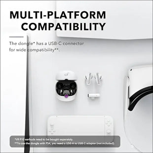 soundcore VR P10 Wireless Gaming Earbuds with Extra USB-C Dongle Meta Quest 2 Accessories Low Latency Dual Connection