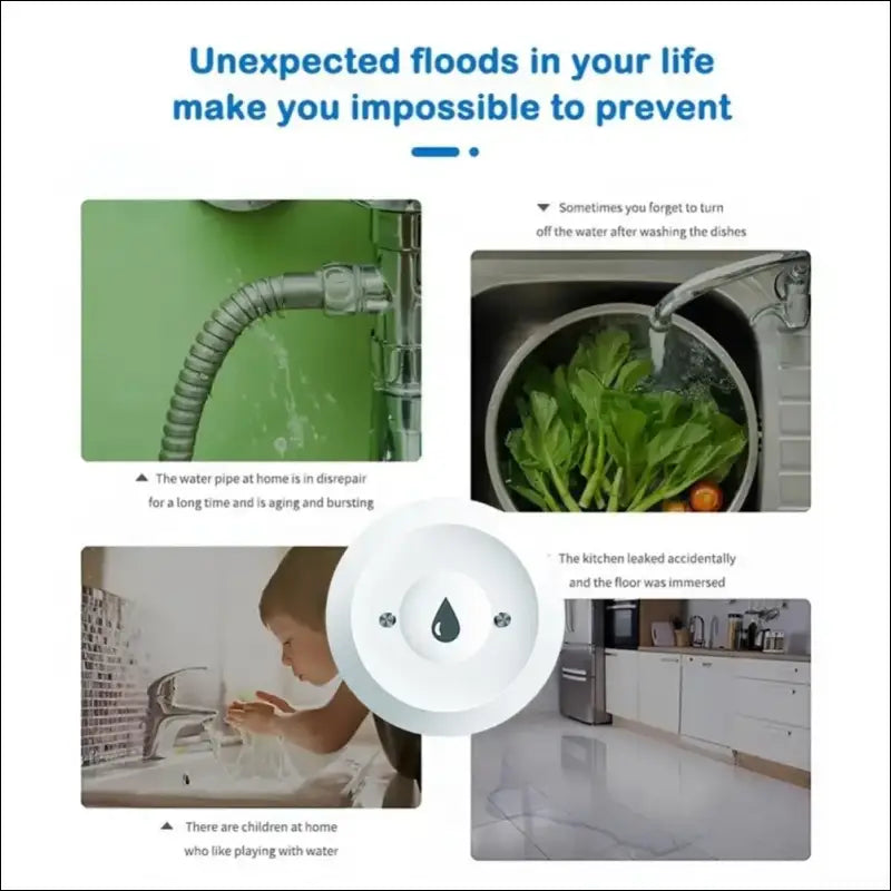 SPORTARC Water Sensor Leak Detector for Tuya -ZigBee Smart Water Immersion Sensor, Water Flood Leakage Sensor, for Smart Life App Remote Monitoring, 1401400107