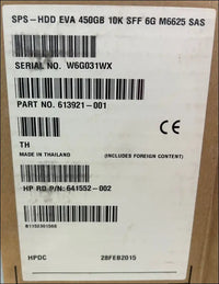 SPS - HDD EVA 450GB 10K SFF G6 M6625 SAS