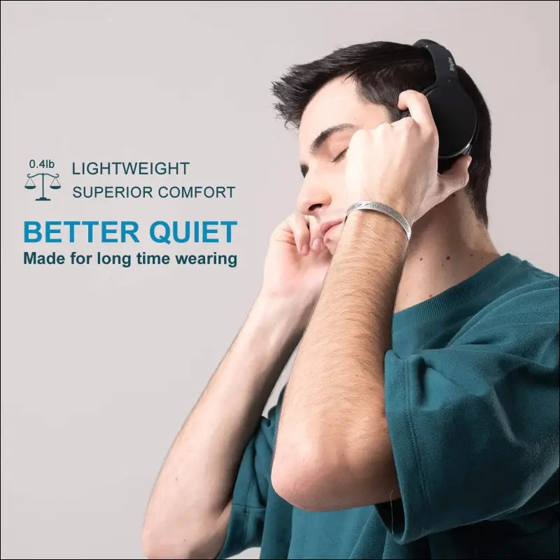 Srhythm NC25 Hybrid Noise Cancelling Headphones Over Ear, Wireless Bluetooth 5.3, 50H Playtime, Low Latency, Transparency Mode