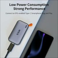 SSK Portable SSD 2TB External Solid State Drives, up to 1050MB/s USB C SSD External Hard Drive USB 3.2 Gen2 for iPhone 15/Pro, Windows, Mac, Android Phones and Tablets