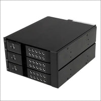 StarTech.com 3 Drive Bay Aluminum Trayless Hot Swap Mobile Rack Backplane with Fan and Lock for 3.5 SAS II/SATA III - 6 Gbps Hard Drive (HSB3SATSASBA)