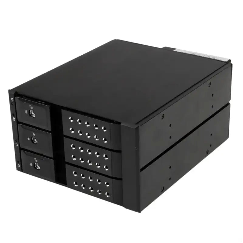 StarTech.com 3 Drive Bay Aluminum Trayless Hot Swap Mobile Rack Backplane with Fan and Lock for 3.5 SAS II/SATA III - 6 Gbps Hard Drive (HSB3SATSASBA)