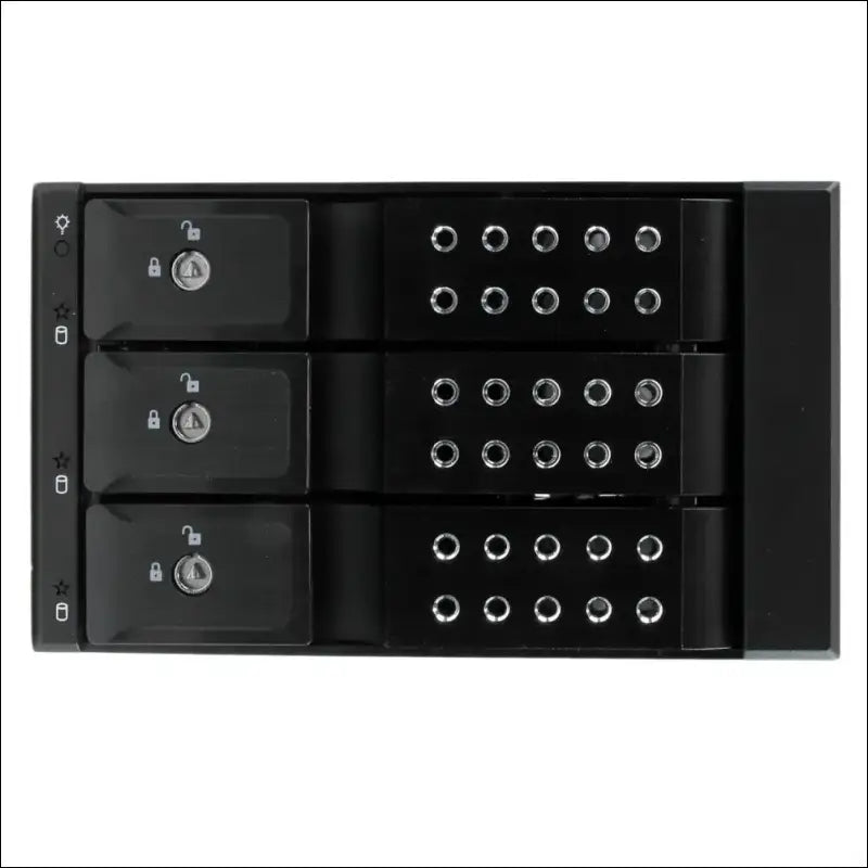 StarTech.com 3 Drive Bay Aluminum Trayless Hot Swap Mobile Rack Backplane with Fan and Lock for 3.5 SAS II/SATA III - 6 Gbps Hard Drive (HSB3SATSASBA)