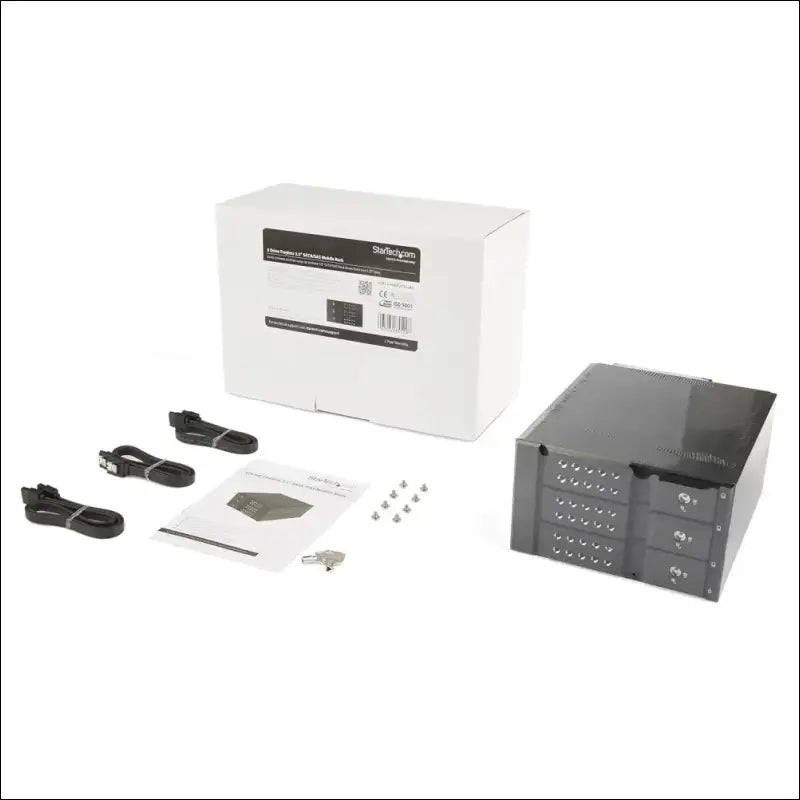 StarTech.com 3 Drive Bay Aluminum Trayless Hot Swap Mobile Rack Backplane with Fan and Lock for 3.5 SAS II/SATA III - 6 Gbps Hard Drive (HSB3SATSASBA)