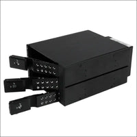 StarTech.com 3 Drive Bay Aluminum Trayless Hot Swap Mobile Rack Backplane with Fan and Lock for 3.5 SAS II/SATA III - 6 Gbps Hard Drive (HSB3SATSASBA)