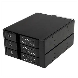 StarTech.com 3 Drive Bay Aluminum Trayless Hot Swap Mobile Rack Backplane with Fan and Lock for 3.5 SAS II/SATA III - 6 Gbps Hard Drive (HSB3SATSASBA)