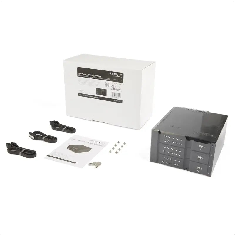 StarTech.com 3 Drive Bay Aluminum Trayless Hot Swap Mobile Rack Backplane with Fan and Lock for 3.5 SAS II/SATA III - 6 Gbps Hard Drive (HSB3SATSASBA)