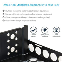 StarTech.com 3U Fixed 19-Inch Adjustable Depth Universal Server Rack Rails (UNIRAILS3U)