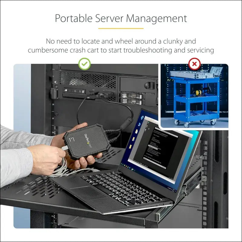 StarTech.com Laptop to Server KVM Console Rugged USB Crash Cart Adapter (NOTECONS02X)