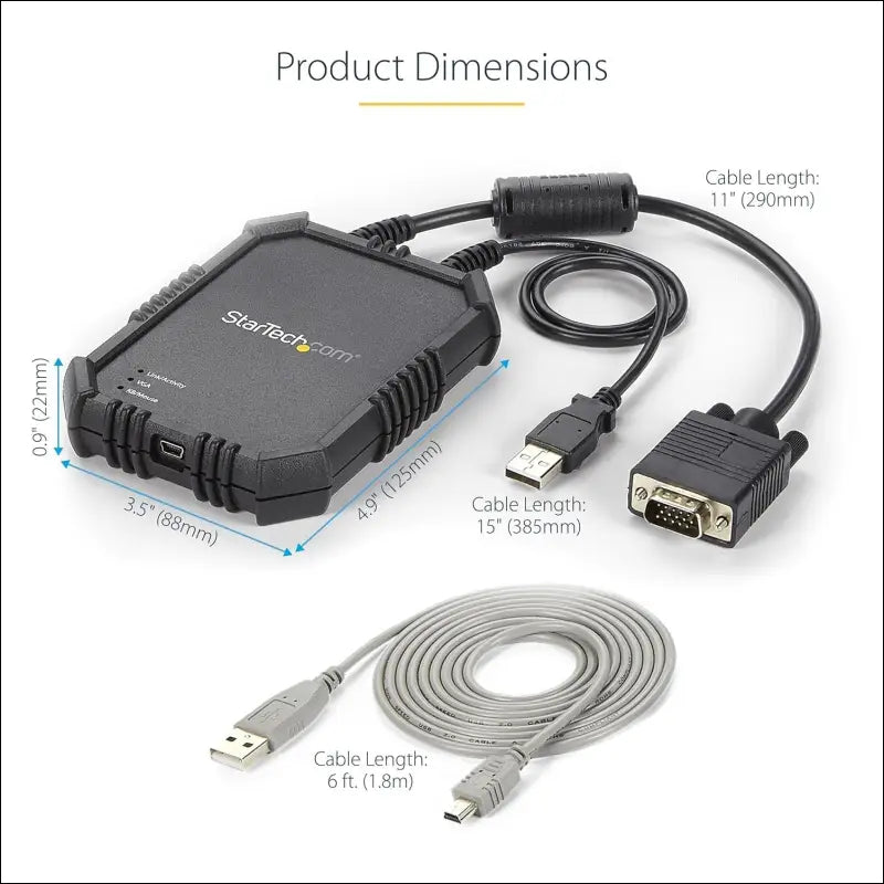 StarTech.com Laptop to Server KVM Console Rugged USB Crash Cart Adapter (NOTECONS02X)