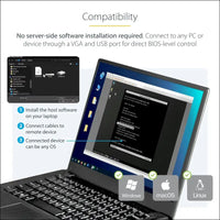 StarTech.com Laptop to Server KVM Console Rugged USB Crash Cart Adapter (NOTECONS02X)