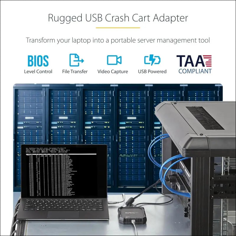 StarTech.com Laptop to Server KVM Console Rugged USB Crash Cart Adapter (NOTECONS02X)